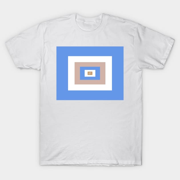 Chic Squares #blue #pattern #summer #graphicdesign #stripes #beach #sand #water #summergift #giftideas T-Shirt by Kirovair